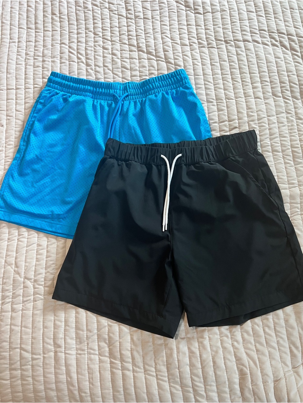 Original Use™ Athletic Shorts Set - Black & Bright Blue Sz S
